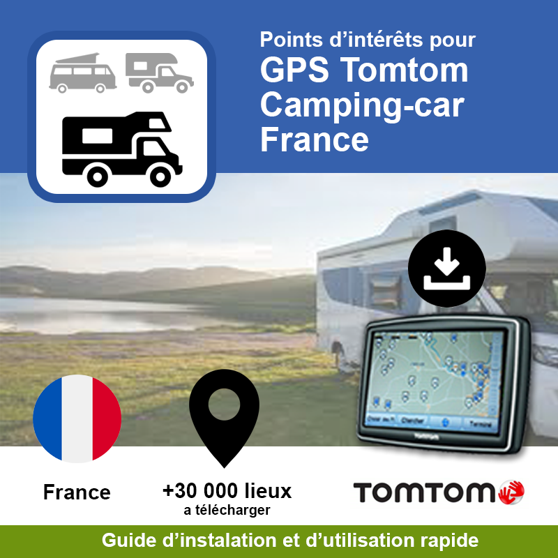 poi gps tomtom camping car france